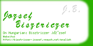 jozsef bisztriczer business card